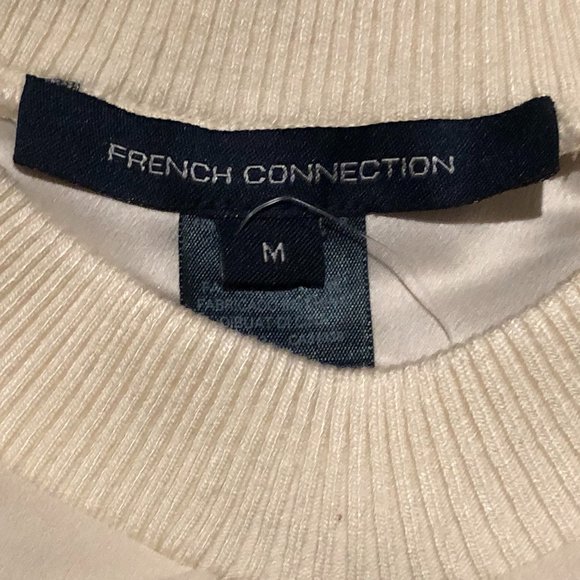 Brand New French Connection Women's Jenna Rib Trim Puff Sleeve Top - Picture 8 of 10